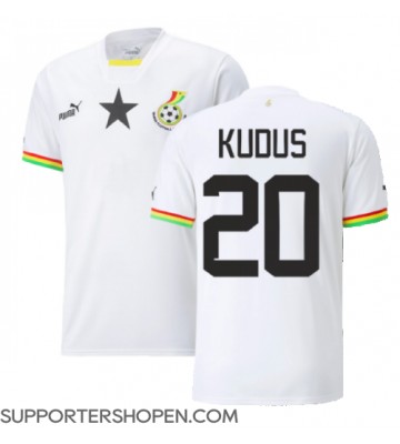 Ghana Mohammed Kudus #20 Hemma Matchtröja VM 2022 Kortärmad